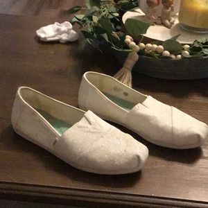 White Glitter Toms